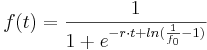 
f(t)=\frac{1}{1+e^{-r\cdot t +ln(\frac{1}{f_{0}}-1)}}
