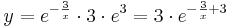 y=e^{-\frac{3}{x}}\cdot 3\cdot e^{3}=3\cdot e^{-\frac{3}{x}+3}